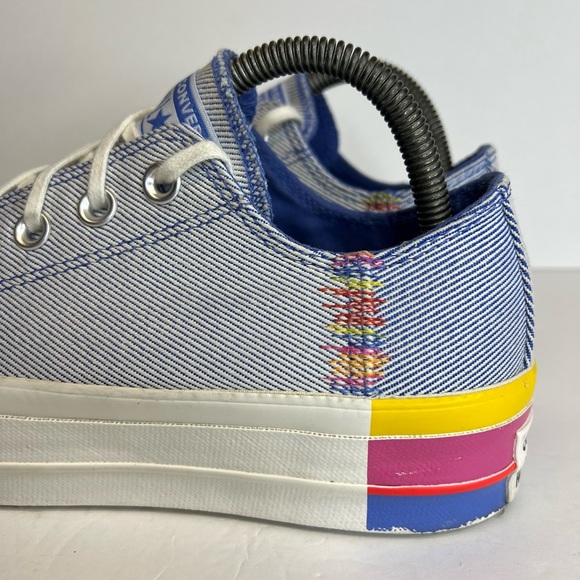 Women's Converse Chuck Taylor All Star Lift Ox Low Rainbow-Ozone Blu 564993C 8 - Picture 9 of 16